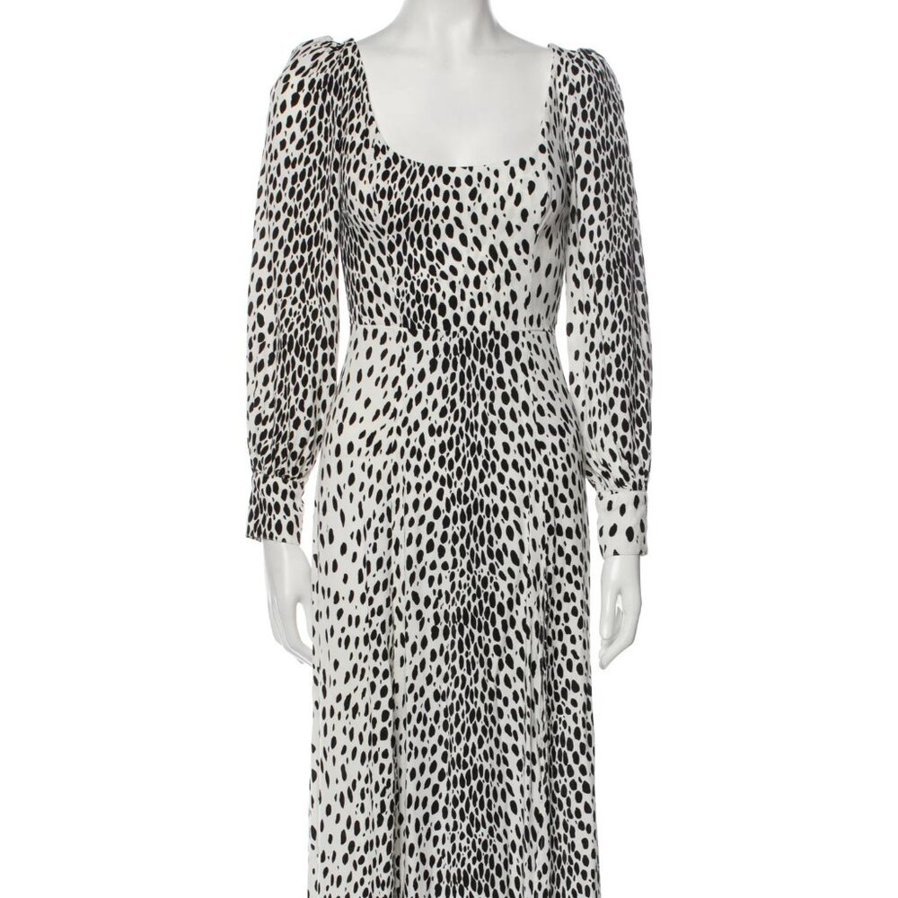Reformation Animal Print Maxi Length Dress with Slit